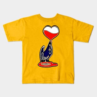 Heart love marriage partner engagement birthday Kids T-Shirt